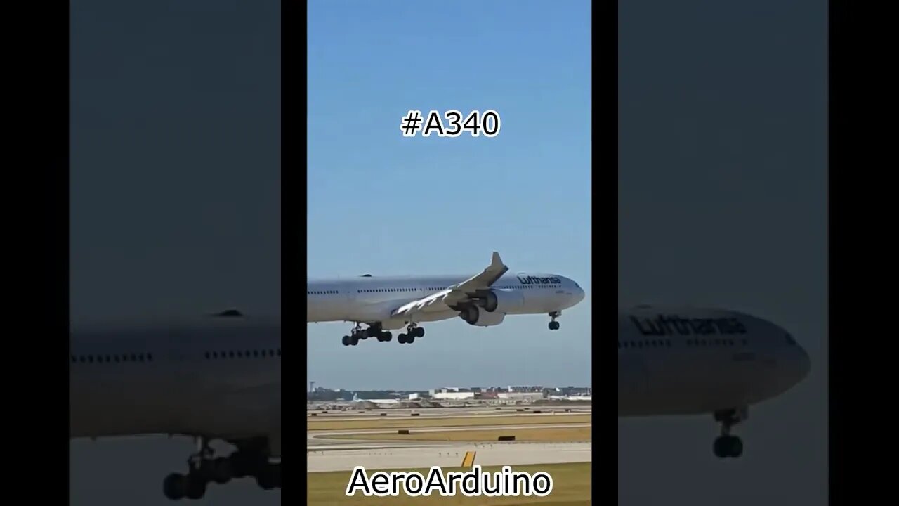 Watch Spectacular Lufthansa #Airbus #A340 Landing #Aviation #AeroArduino