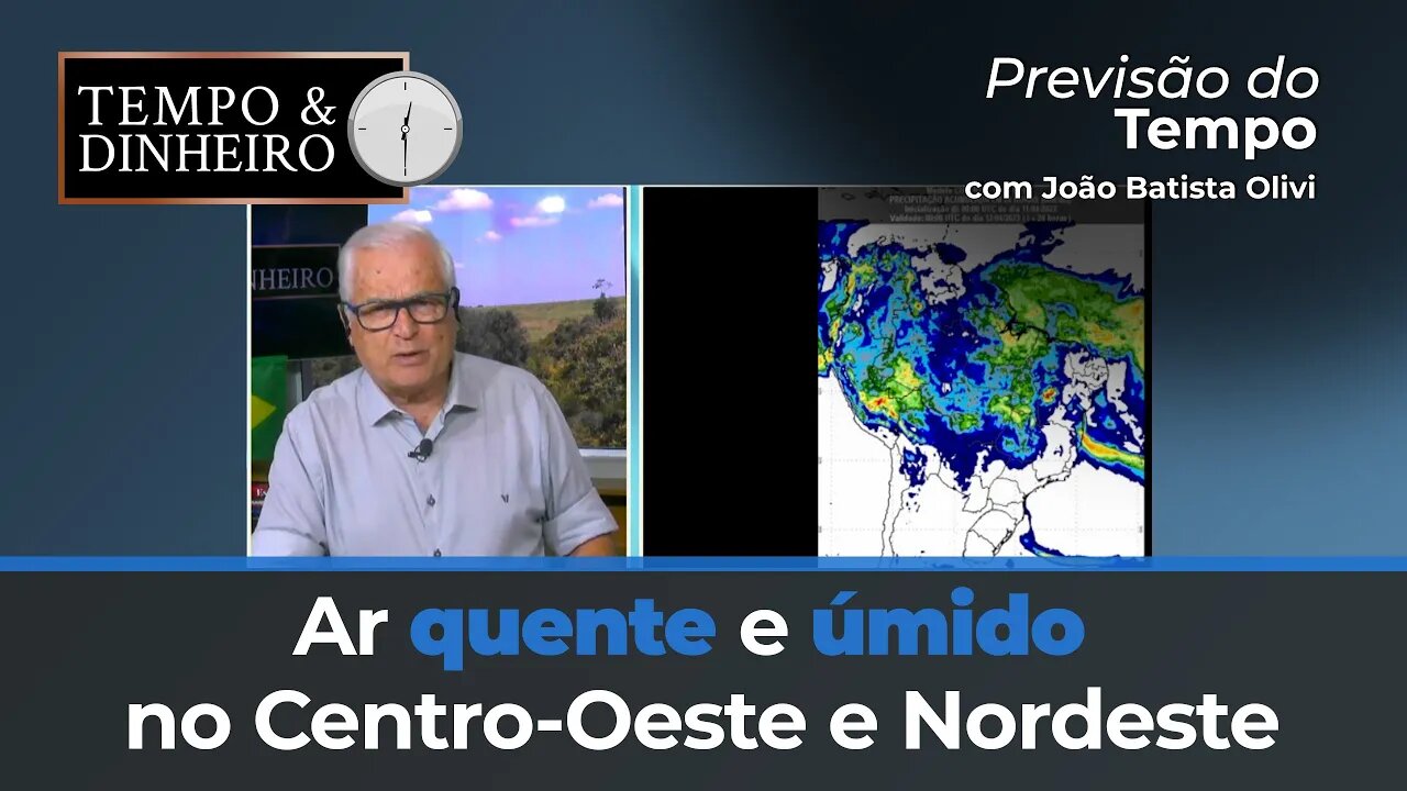 Chuvas intensas no Centro-Norte do país com ar quente e úmido no Centro-Oeste e Nordeste