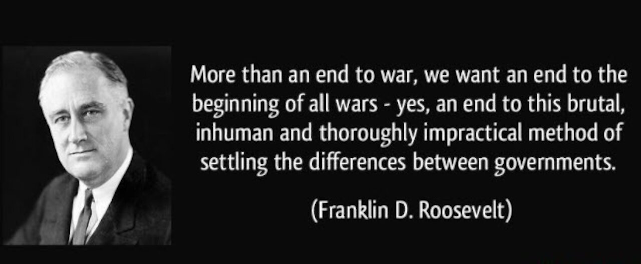 Franklin D Roosevelt Tried to Warn Us