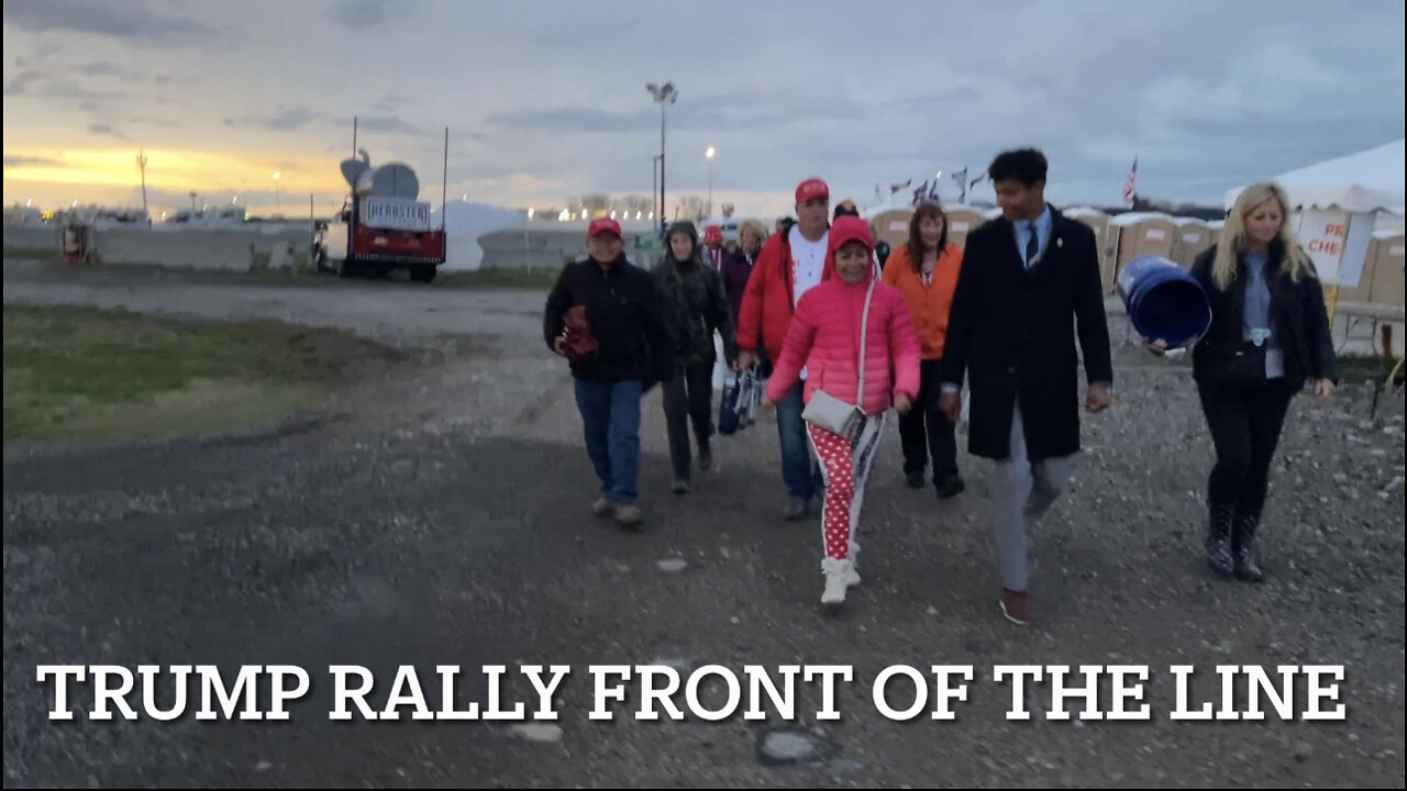 Front of the line at the Trump Rally Greenwood Nebraska