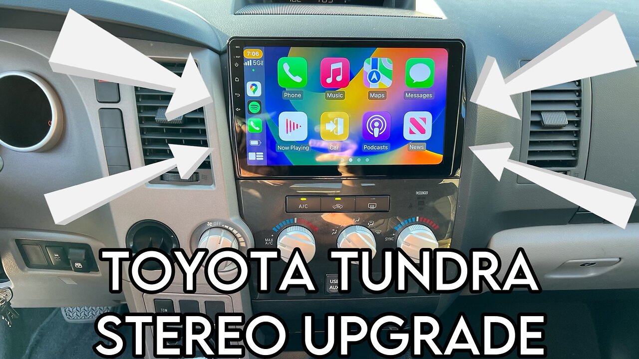 APPLE CAR PLAY / TOYOTA TUNDRA 10.2" STEREO INSTALL / TUNDRA 2002 - 2013 / SEQUOIA 2008 - 2018