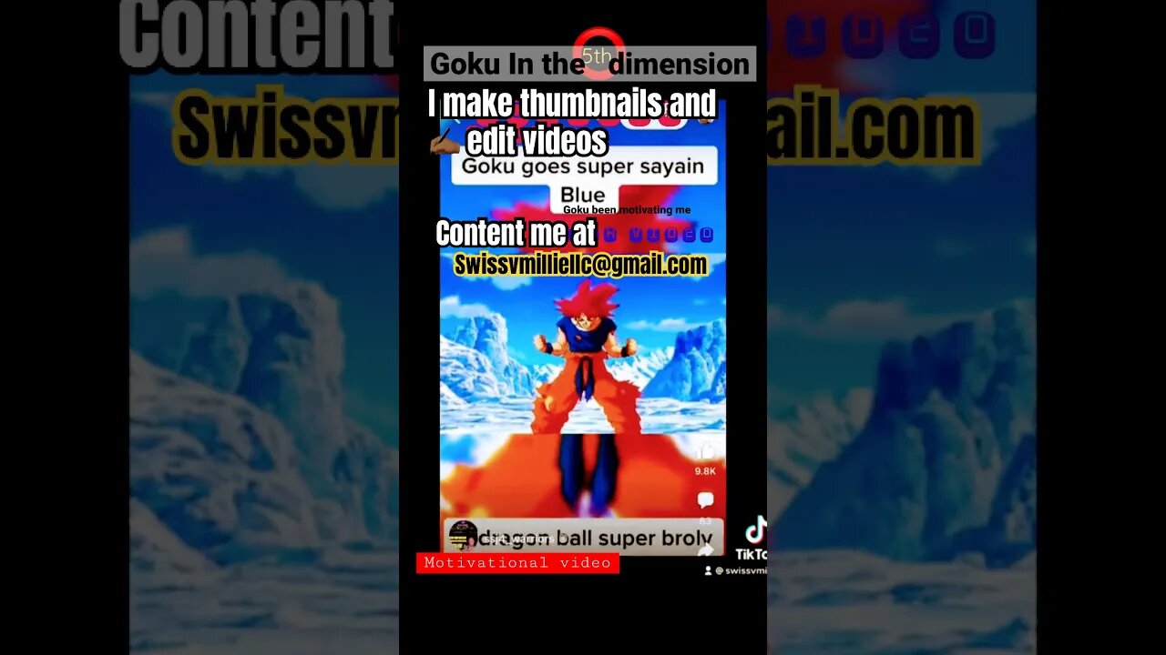 motivational speech from me and #goku #shorts