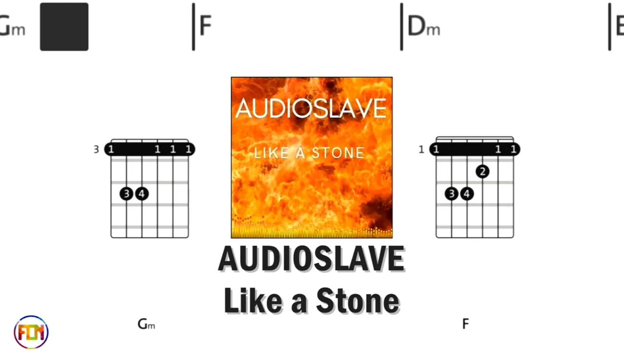 AUDIOSLAVE Like a Stone FCN GUITAR CHORDS & LYRICS