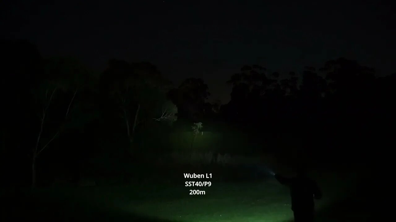 Wuben L1: Long-range flashlight beamshots