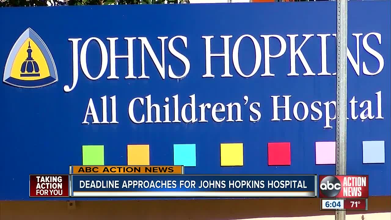 Deadline approaches for Johns Hopkins hospital