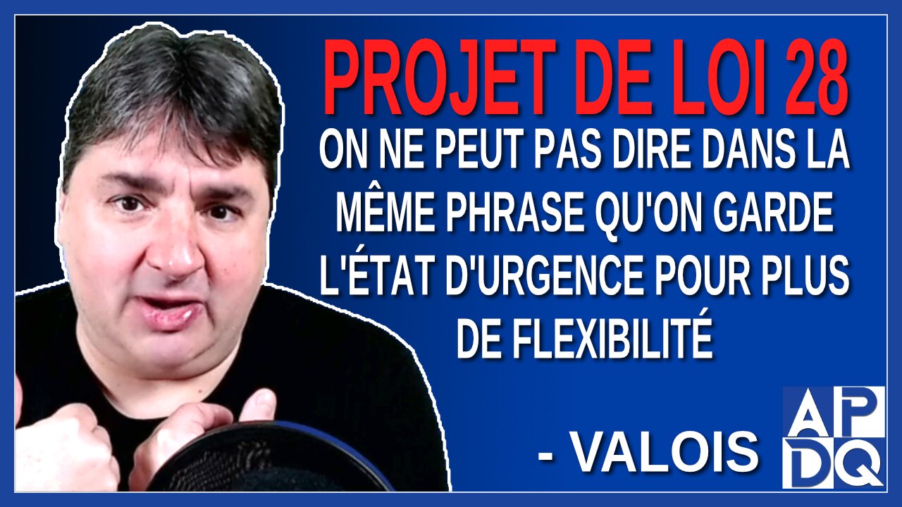 On ne peut pas dire dans la même phrase qu'on garde l'état d'urgence pour plus de flexibilité