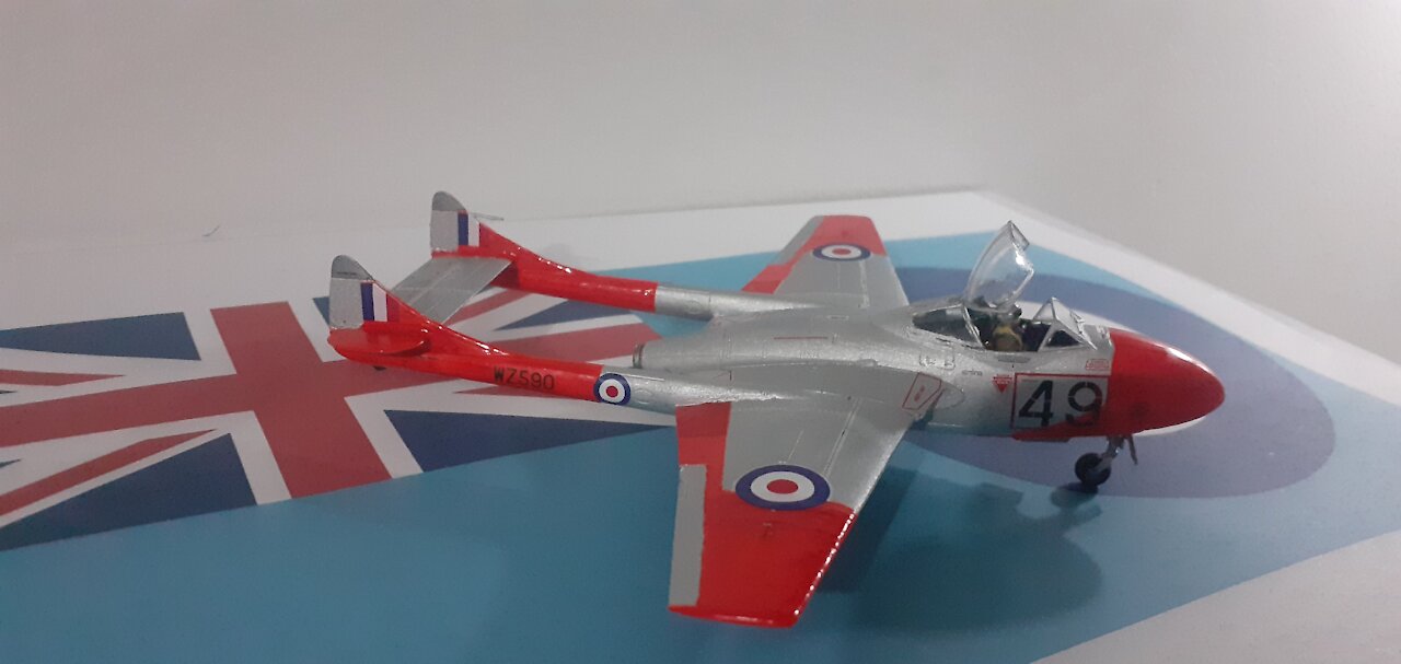 De Havilland Vampire T-11, 1/72 scale Airfix model build