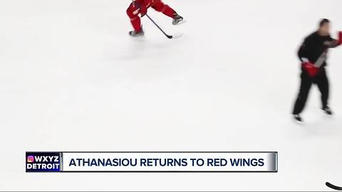 Andreas Athanasiou returns to the Red Wings