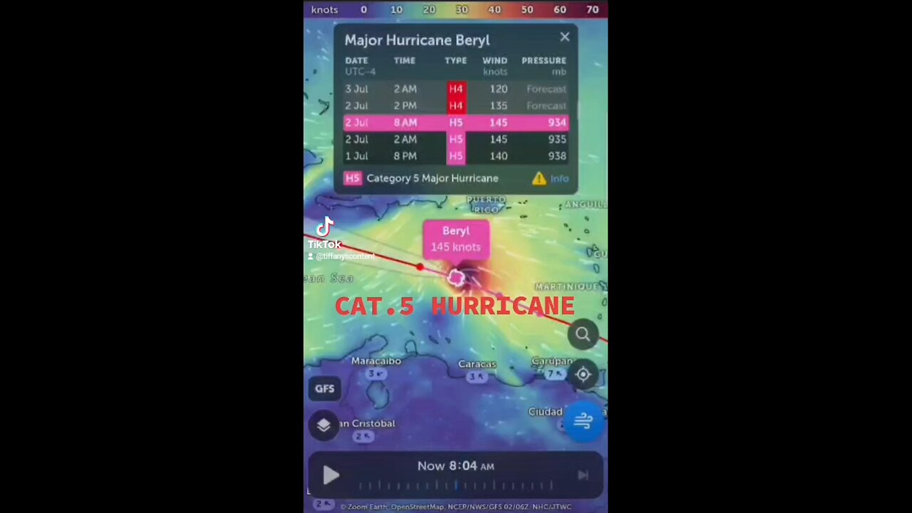 CATEGORY 5 MAJOR HURRICANE BERYL