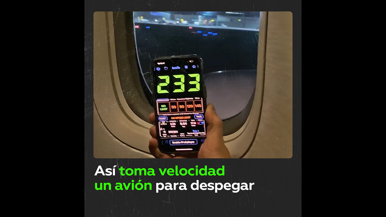 Captan en tiempo real la aceleración de un avión para despegar