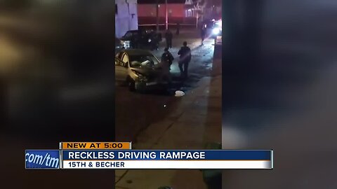A reckless driving rampage left residents frightened overnight.