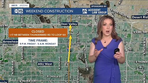 Road closures on multiple Valley freeways this weekend