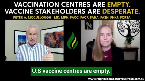 Dr. Peter McCullough: U.S. Vaccination Centers Are EMPTY!