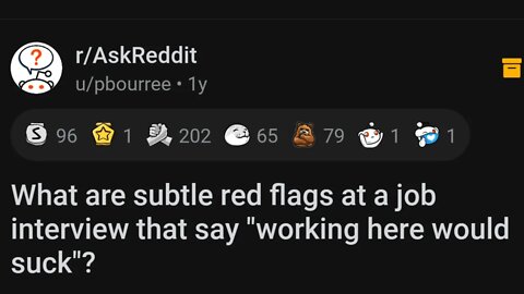 RED-FLAGS IN A JOB INTERVIEW....