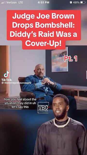 Judge Joe Brown weighs in on the Diddy case. This is interesting! 🧐