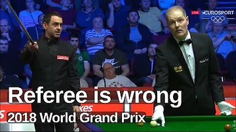 Ronnie O'Sullivan vs Yan Bingtao _ Incident after Great Counter Attack _ 2018 World Grand Prix