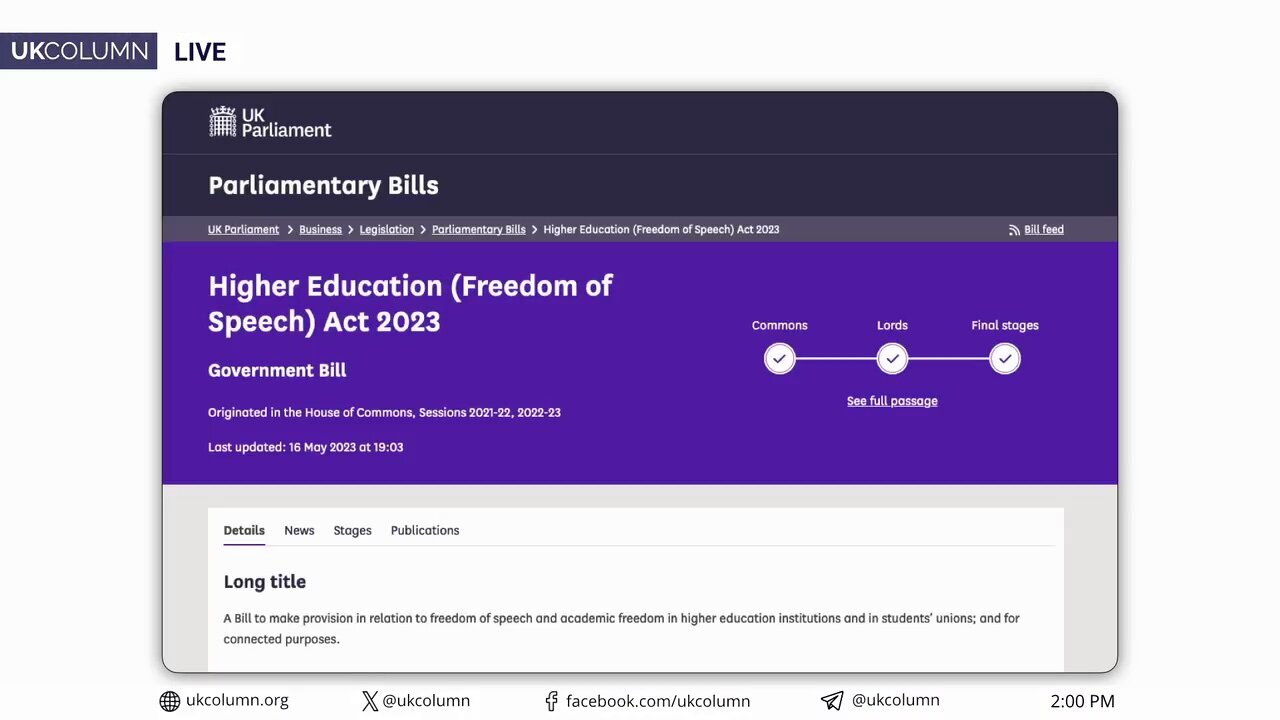 Do We Have Freedom of Speech? Examining Legislation and Academic Freedom - UK Column News