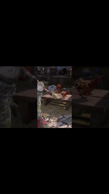 God of war ragnarok: kratos enfrenta a galinha encrenqueira #shorts