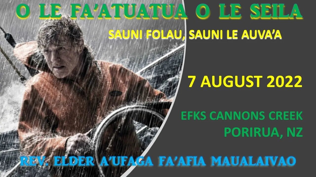 FAATUATUA O LE SEILA (A Sailor's faith)