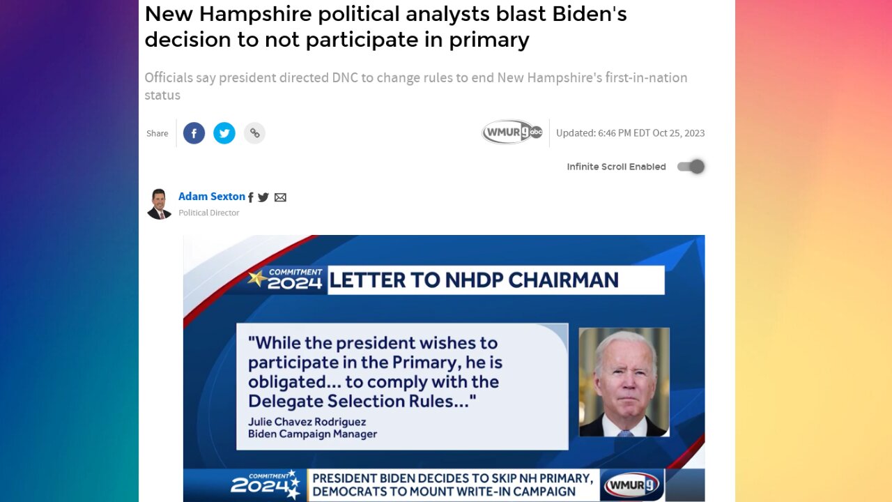 Joe Biden skips 2024 New Hampshire primary ballot, Dems to mount write-in campaign