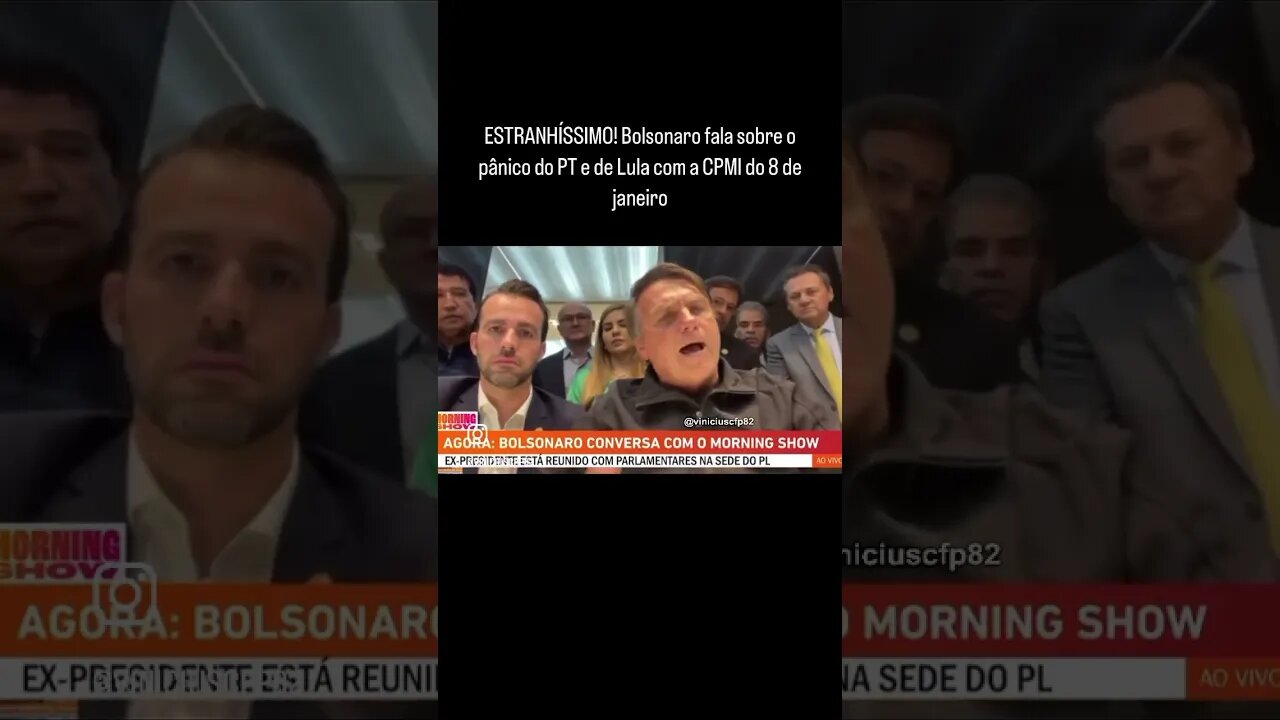 ESTRANHÍSSIMO! Bolsonaro fala sobre o pânico do PT e de Lula com a CPMI do 8 de janeiro
