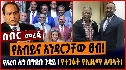 የአብይና አንዳርጋቸው ፀብ❗️የአረብ ሊግ በግድቡ ጉዳይ ❗️የተገፉት የኢዜማ አባላት❗️