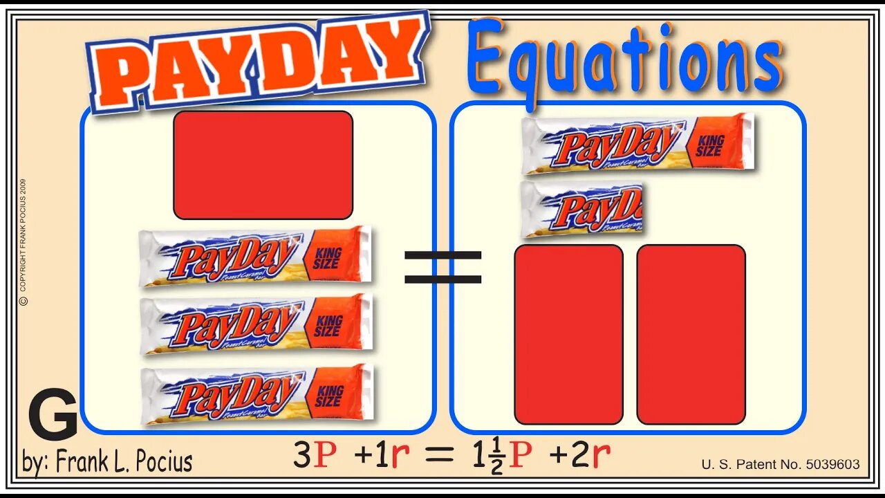 VISUAL PAYDAY 3P+1r=1.5P+2r EQUATION _ SOLVING BASIC EQUATIONS _ SOLVING BASIC WORD PROBLEMS