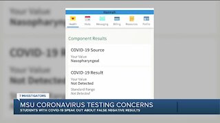 MSU students with COVID-19 concerned about false negative test results