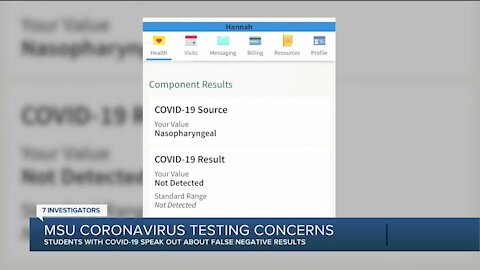 MSU students with COVID-19 concerned about false negative test results