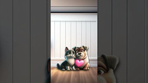 Dog Cat #love #valentine #friends #friendship #cutedog #cuteanimals #cutecats #animation #samsung