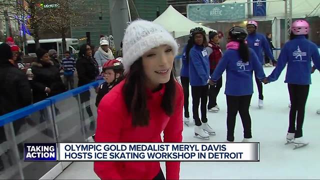 Olympic gold medalist Meryl Davis hosts ice skating workshop in Detroit