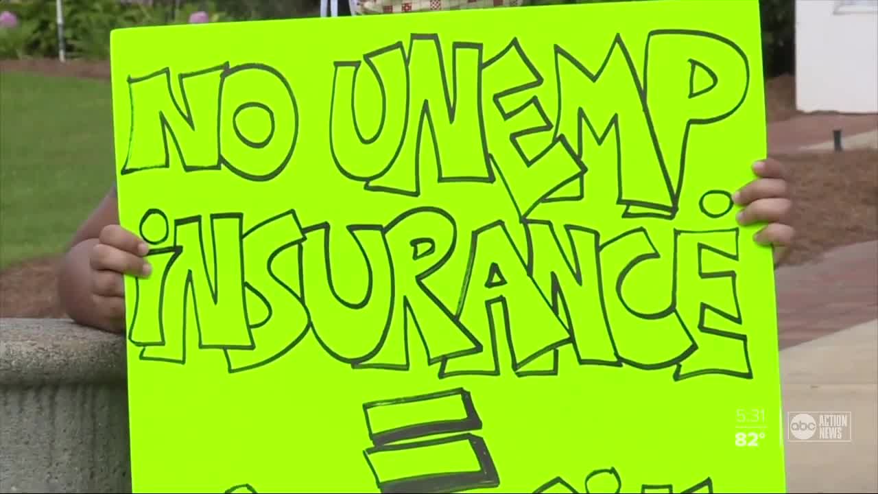 Statewide protests over unemployment system