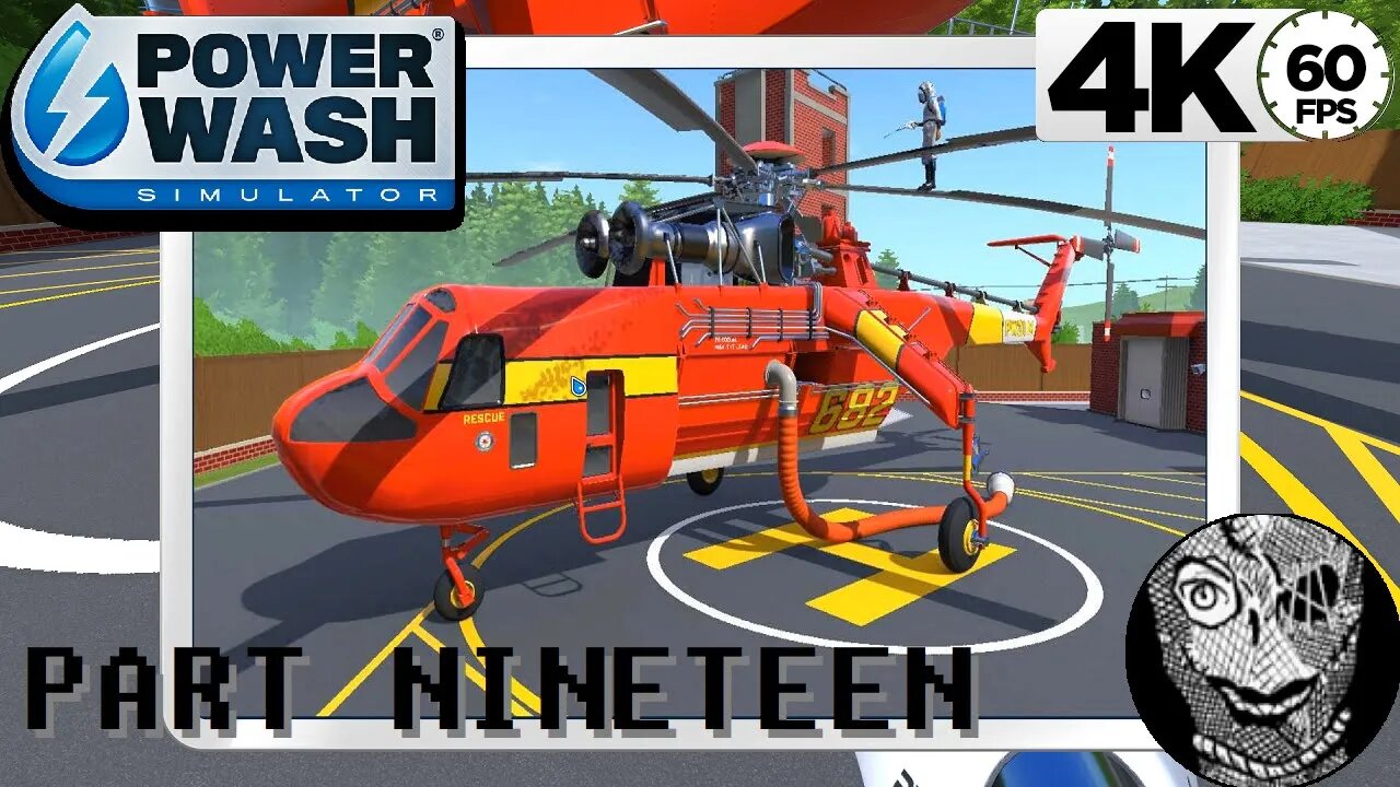 (PART 19) [Clean the Fire Helicopter] PowerWash Simulator 4k60
