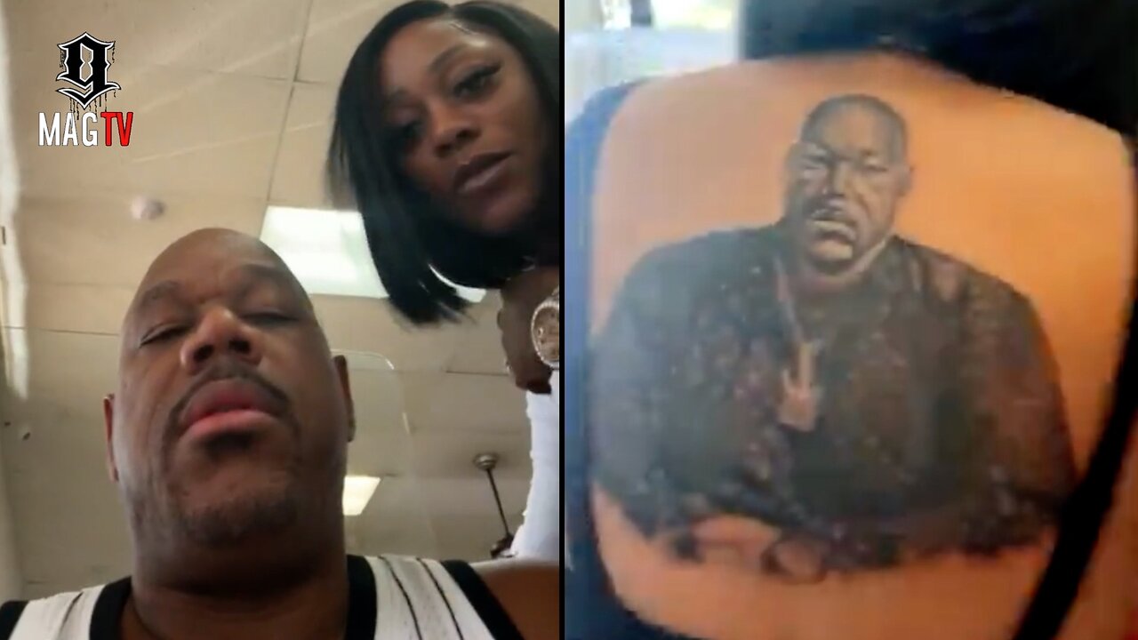 Wack 100's Wife Rekeita Gets A Portrait Of Him Tattooed On Her Back! 💉