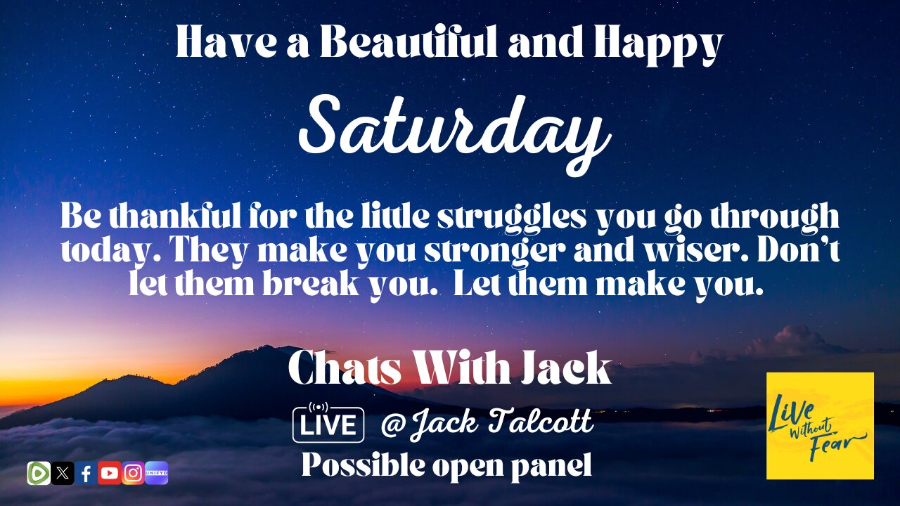 Finding Peace of Mind; Chats with Jack and Open(ish) Panel Opportunity