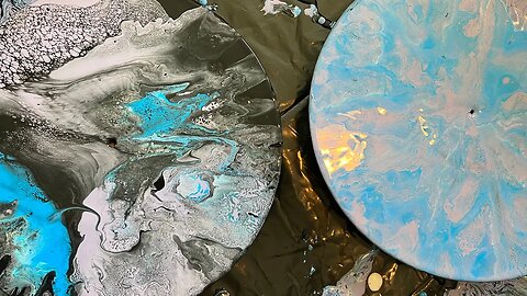 Two vinyls #acrylicpouring