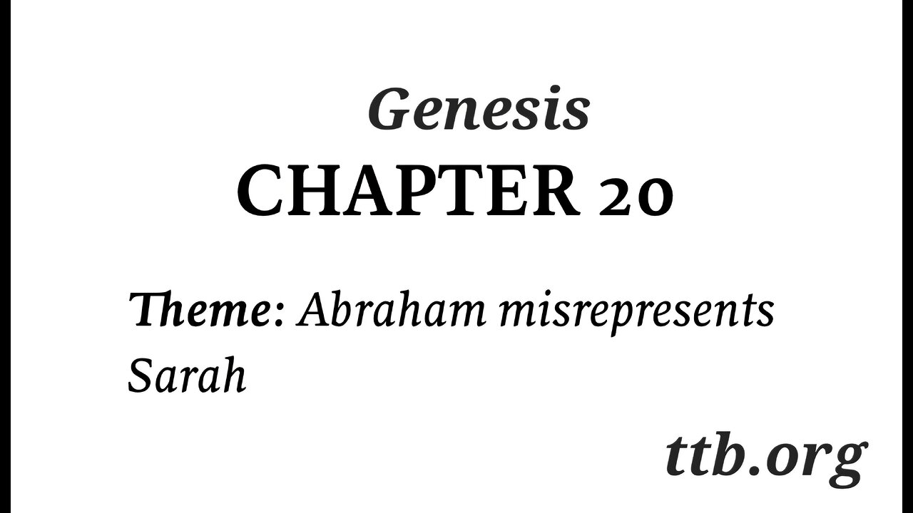 Genesis Chapter 20 (Bible Study)