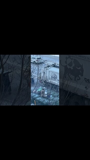 Winter Garbage Truck Collector