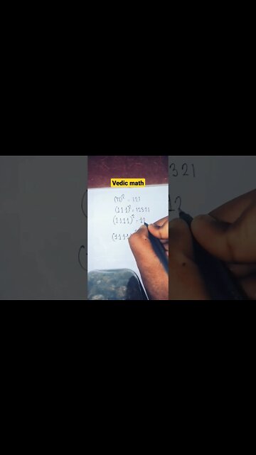 Magic of number 1 square trick #vedicmaths #maths #mathtricks #mathwithnil #shorts