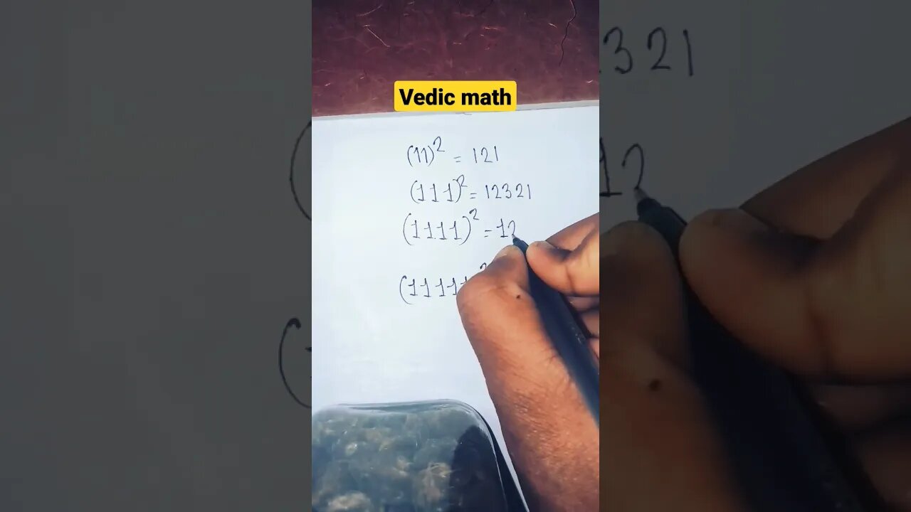 Magic of number 1 square trick #vedicmaths #maths #mathtricks #mathwithnil #shorts