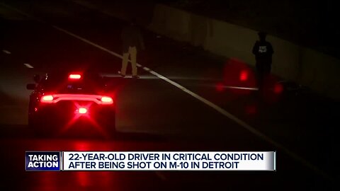 22-year-old in critical condition after shooting on M-10 overnight