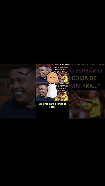 RONALDO FENÔMENO RELEMBRA FUGA ÉPICA DE HOTEL COM ROMÁRIO EM ANIMAÇÃO #shorts