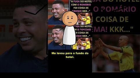 RONALDO FENÔMENO RELEMBRA FUGA ÉPICA DE HOTEL COM ROMÁRIO EM ANIMAÇÃO #shorts