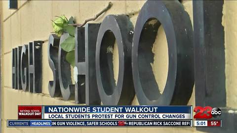 High school students participate in national walkout for gun rights