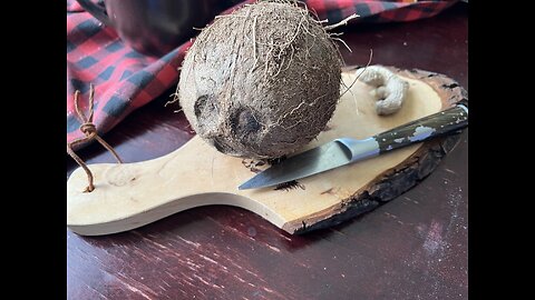 Refreshing coconut water.