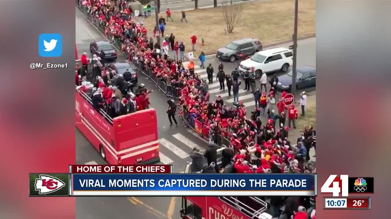 Viral moments captured during Chiefs parade