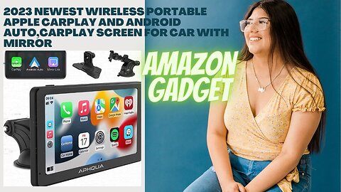 2023 Newest Wireless Portable Apple Carplay and Android Auto,Carplay Screen for Car with Mirror