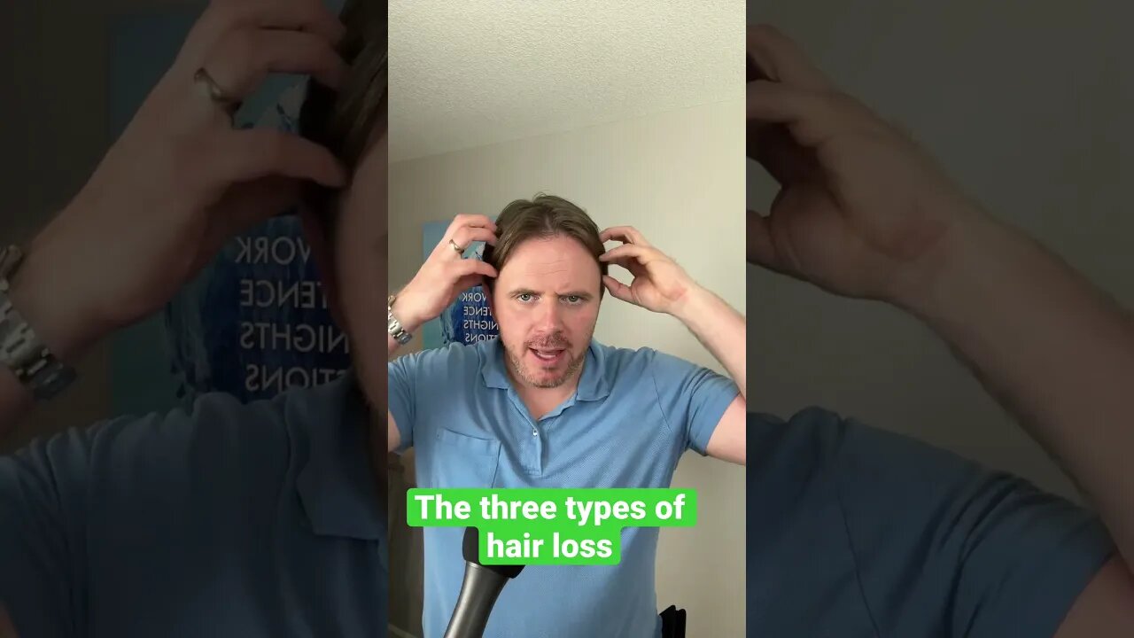 What are the three types of hair loss?