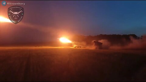 Russian Grad MLRS strikes on fortifications of the AFU in the Urozhaine area