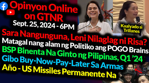 Risa Nilaglag si Leni? | Sara Duterte VS Tongress | BSP Binenta Ginto | GTNR with Mentong and Ado